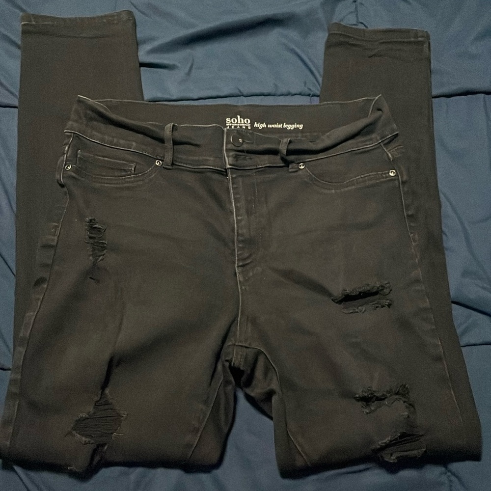 SoHo black high rise jeggins